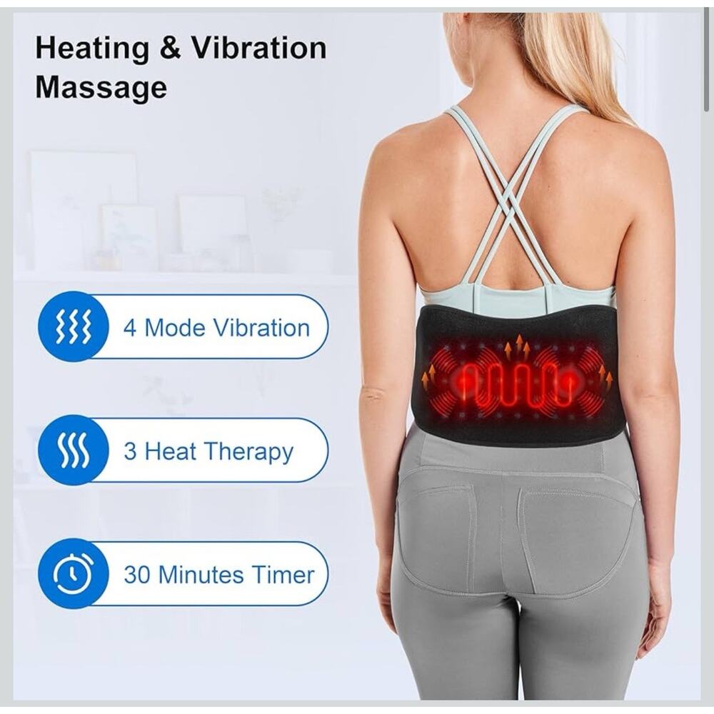 Cordless Red Light Therapy Belt: Portable Wireless Infrared Light Wrap Vibration - Picture 2 of 8